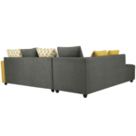 Enabsirb RHS 3 Seater Sofa with Coffee Table in Grey & Yellow Colour by FernInida.com