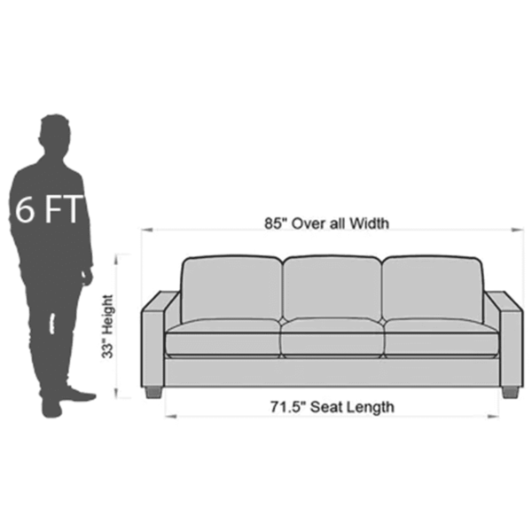 Oguh 3 Seater Sofa in Garnet Red Colour by FernInida.com