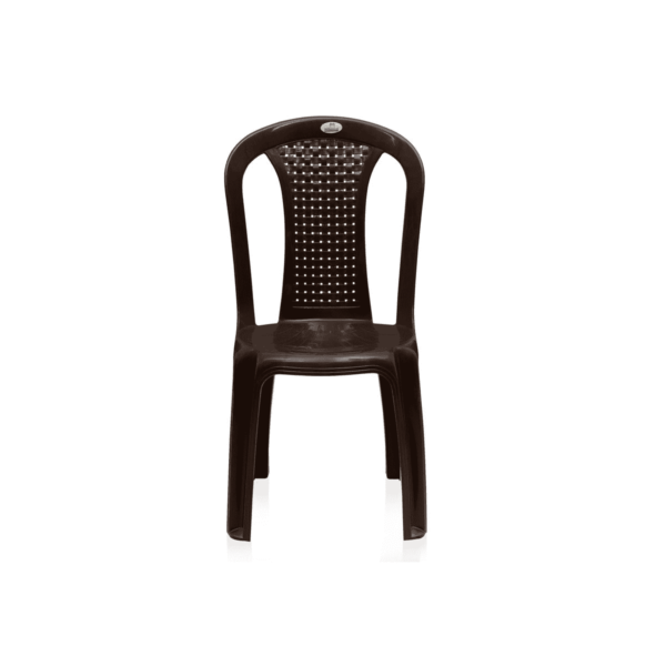 Plastic Chair in Weather Brown Colour (Set of 2) By Fern India