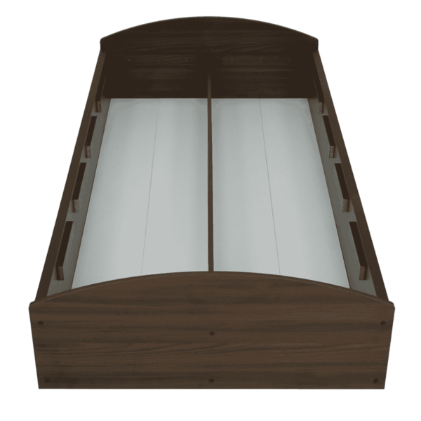 Nosidda Single Bed with Storage in Classic Walnut Finish by Fern India