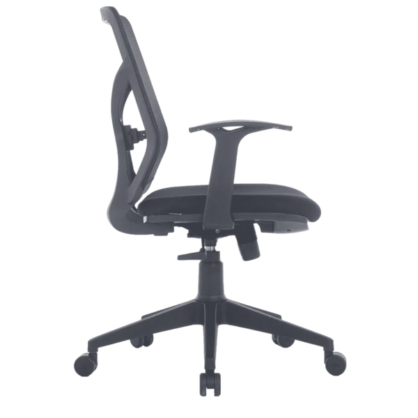 Ztif Medium Back Ergonomic Chair in Black Colour by Fern India