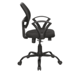 Gnatsum Medium Back Ergonomic Chair in Black Colour By Fern India