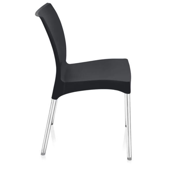 Allevon Plastic Chair in Iron Black Colour by Fern India