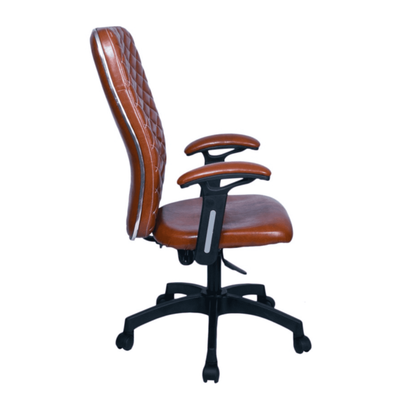 Edaps High Back Executive Chair in Dark Tan Brown Colour by Fern India