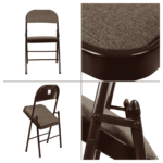 Folding Metal Chair in Brown colour by Story By Fern India