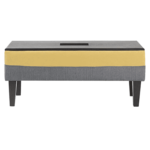 Enabsirb RHS 3 Seater Sofa with Coffee Table in Grey & Yellow Colour by FernInida.com