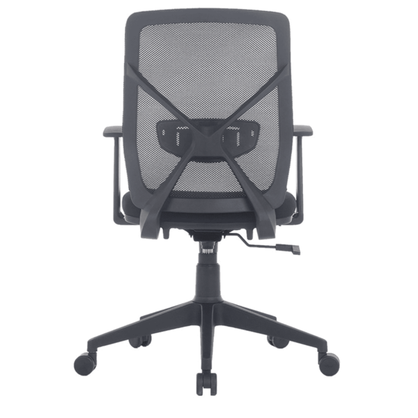Ztif Medium Back Ergonomic Chair in Black Colour by Fern India