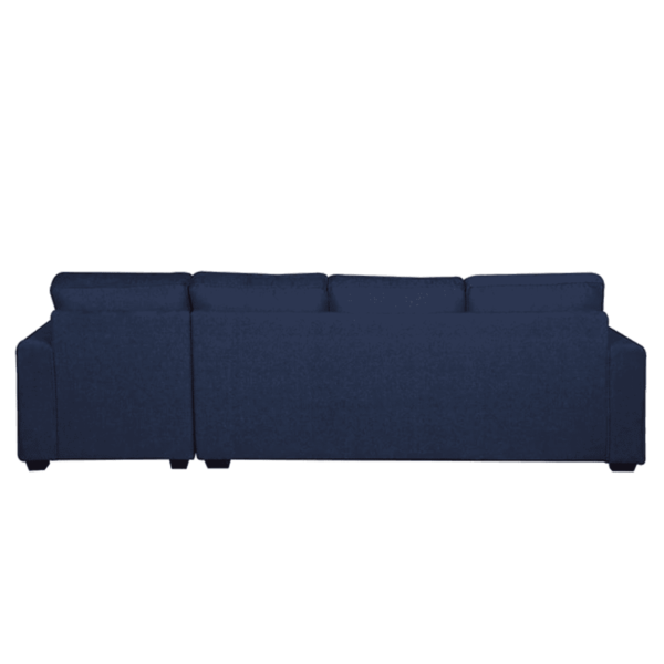 Oguh LHS 3 Seater Sofa with Lounger in Navy Blue Colour by FernInida.com