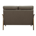 Yrelev 2 Seater Sofa in Safari Brown Colour with Brown Oak Finish by FernInida.com