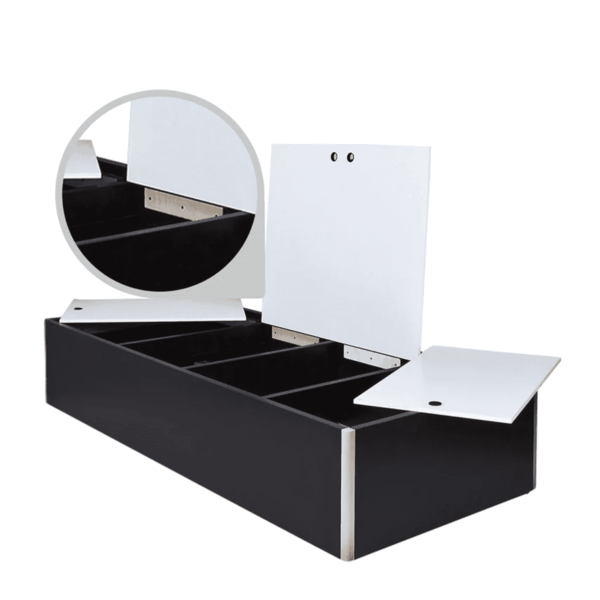 Omsok Single Bed with Storage in Black Colour by Fern India