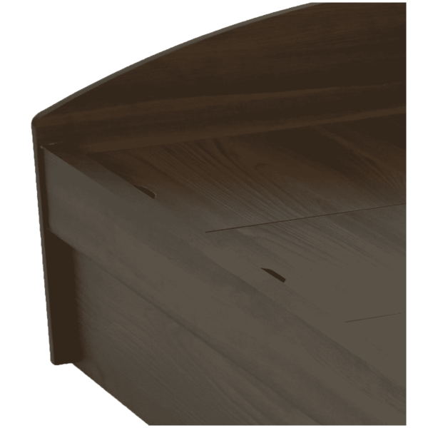Nosidda Single Bed with Storage in Classic Walnut Finish by Fern India