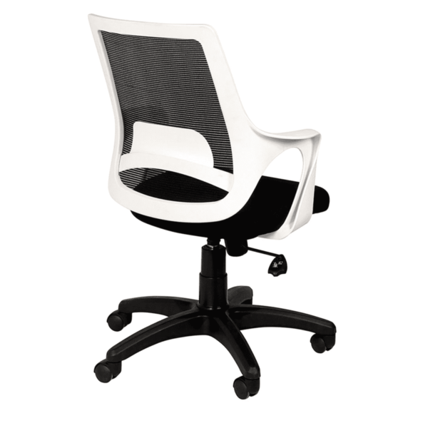 Temoc Ergonomic Chair in Black & White Colour by Fern India