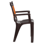 Plastic Chair (Set of 2) in Brown & Orange Colour by Fern India