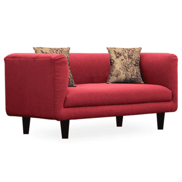 Ikin 2 Seater Sofa In Maroon Colour By FernInida.com