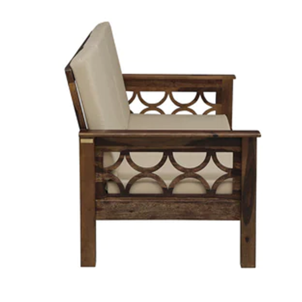 Regor Solid Wood 3 Seater Sofa in Provincial Teak Finish by FernInida.com