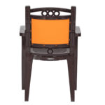 Plastic Chair (Set of 2) in Brown & Orange Colour by Fern India