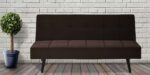 Ziul Sofa Cum Bed in Dark Brown Colour By FernInida.com