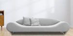 Gnihsinotsa 3 Seater Sofa in Shiny Light Grey Colour by FernInida.com
