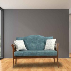 Tnagele 2 Seater Sofa in Sea Blue Colour by FernIndia.com