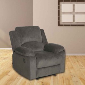 Yruxul 1 Seater Recliner in Coffee Brown Colour by FernIndia.com