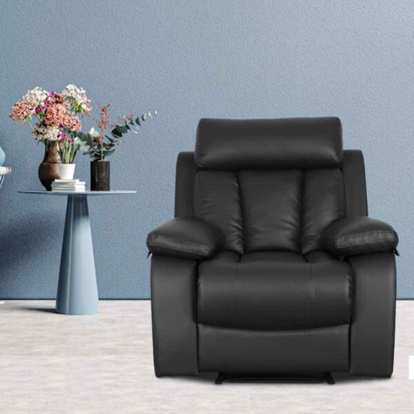 Angam 1 Seater Recliner in Black Colour By FernIndia.com
