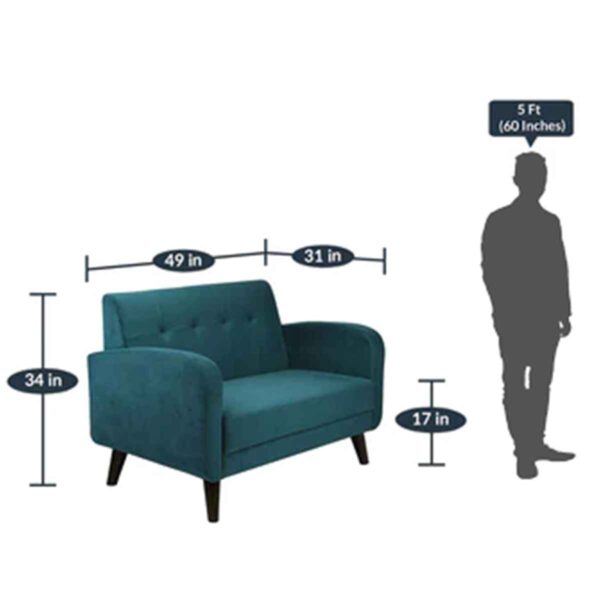 Emor 2 Seater Sofa in Green Colour by FernIndia.com