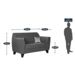 Ilab 2 Seater Sofa in Grey Colour by FernIndia.com