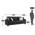 Gubydal 3 Seater Sofa in Grey Colour by FernIndia.com