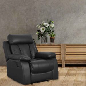 Angam 1 Seater Recliner in Black Colour By FernIndia.com