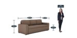 Sirrom 3 Seater Sofa Cum Bed in Brown Colour by FernIndia.com