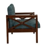 Tangele 3 Seater Sofa in Sea Blue Colour by FernIndia.com