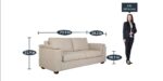Serdna 3 Seater Sofa in Beige Colour by FernInida.com