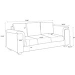 Serdna 3 Seater Sofa in Chestnut Brown By FernIndia.com