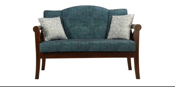 Tnagele 2 Seater Sofa in Sea Blue Colour by FernIndia.com