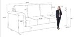 Serdna 3 Seater Sofa in Beige Colour by FernInida.com