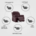 Oir 1 Seater Manual Recliner in Brown Colour by FernIndia.com