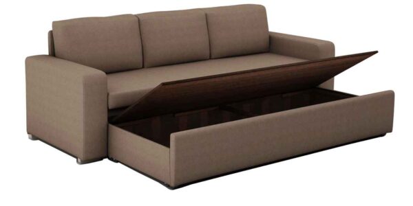 Sirrom 3 Seater Sofa Cum Bed in Brown Colour by FernIndia.com