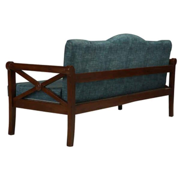 Tangele 3 Seater Sofa in Sea Blue Colour by FernIndia.com
