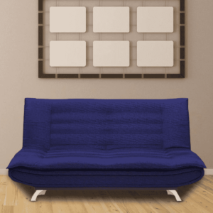 Nonrev 3 Seater Sofa Cum Bed in Dark Blue Colour by FernIndia.com