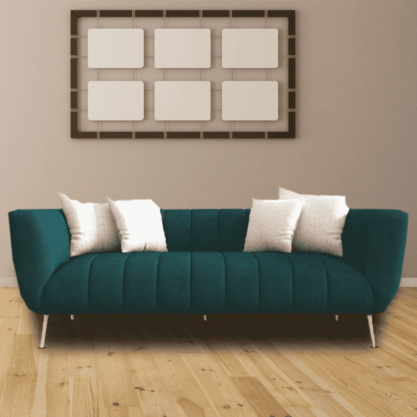 Niwrad 3 Seater Sofa in Bottle Green Colour by FernIndia.com