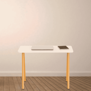 SOS Ynop Study Table in Irish Cream & Orange Finish by Fern India