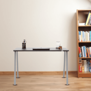 SOS Assen Study Table in Shadow Oak & Silver Grey Finish by Fern India