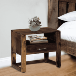 Naiva Solid Wood Night Stand in Provincial Teak Finish by Fern India