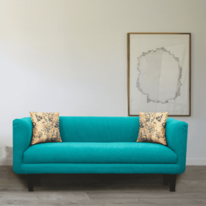 Ikin 3 Seater Sofa in Sea Green Colour By FernIndia.com