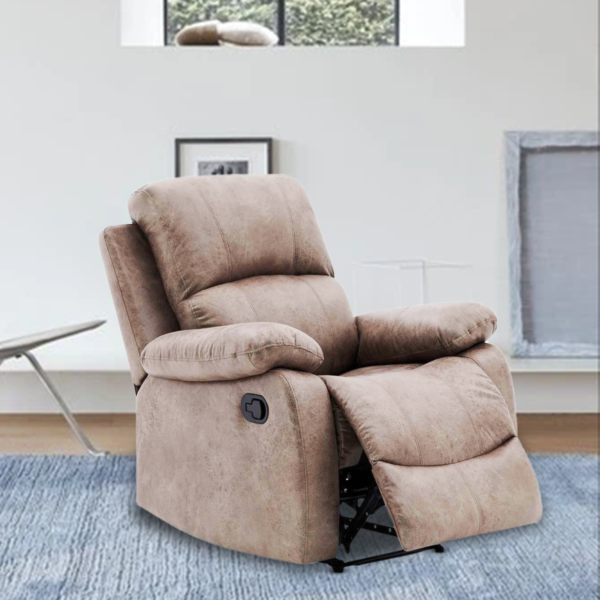 Yesac 1 seater Manual Recliner in Brown Colour by FernIndia.com