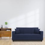 Abla 3 Seater Sofa in Navy Blue Colour by FernIndia.com