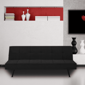 Zuil Sofa Cum Bed in Black Colour by FernIndia.com