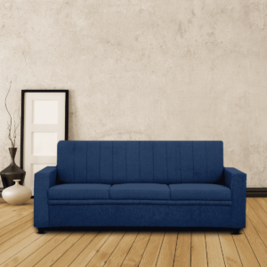 Tragttuts 3 Seater Sofa in Navy Blue Colour By FernIndia.com