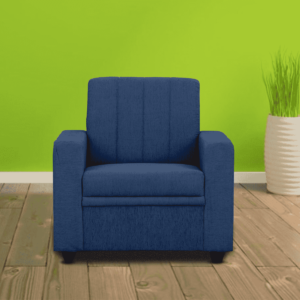 Tragttuts 1 Seater Sofa in Navy Blue Colour By FernIndia.com