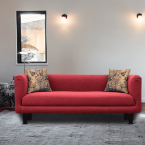 Ikin 3 Seater Sofa In Maroon Colour By FernIndia.Com